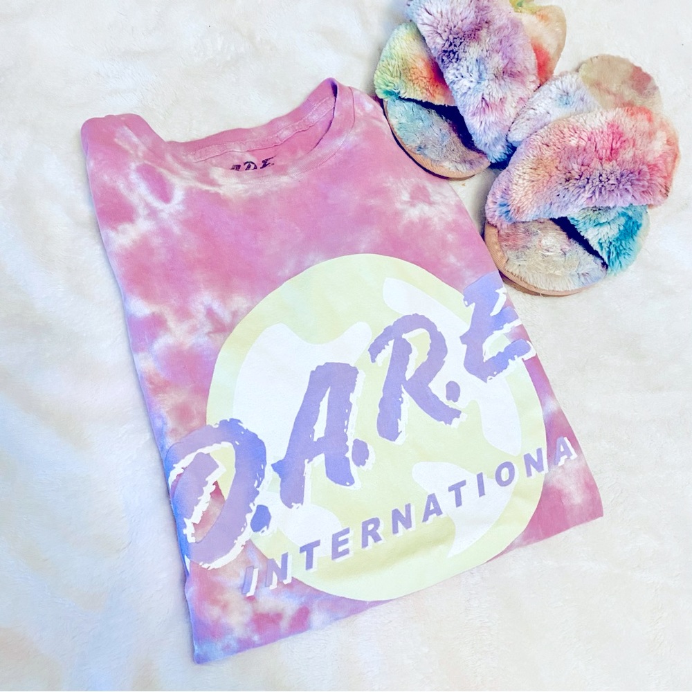 DARE International TieDye Pastel Short Sleeve T-shirt Size Small